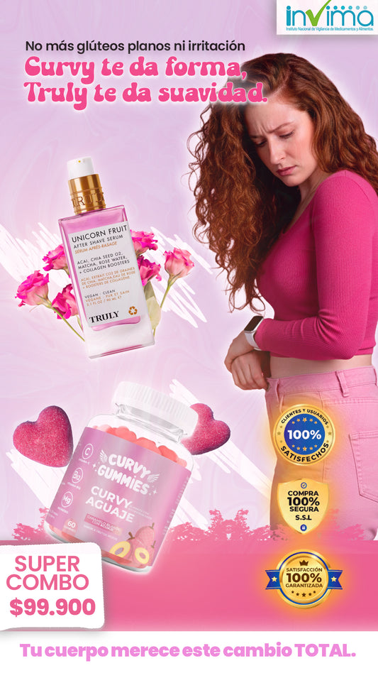 Combo unicorn fruit y curvy gummies| Curvas, piel y actitud